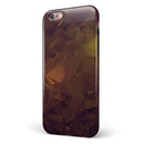 Brown and Gold Geometric Triangles iPhone 6/6s or 6/6s Plus 2-Piece Hybrid INK-Fuzed Case