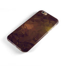 Brown and Gold Geometric Triangles iPhone 6/6s or 6/6s Plus 2-Piece Hybrid INK-Fuzed Case