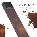 Brown and Gold Geometric Triangles - Premium Decal Protective Skin-Wrap Sticker compatible with the Juul Labs vaping device