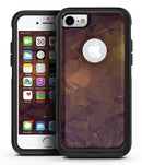 Brown and Gold Geometric Triangles - iPhone 7 or 7 Plus Commuter Case Skin Kit