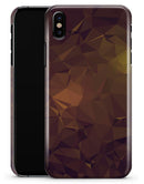 Brown and Gold Geometric Triangles - iPhone X Clipit Case