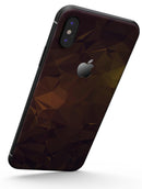 Brown and Gold Geometric Triangles - iPhone X Skin-Kit
