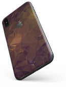 Brown and Gold Geometric Triangles - iPhone X Skin-Kit
