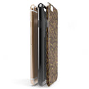 Brown and Gold Leaf Pattern iPhone 6/6s or 6/6s Plus 2-Piece Hybrid INK-Fuzed Case