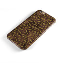 Brown and Gold Leaf Pattern iPhone 6/6s or 6/6s Plus 2-Piece Hybrid INK-Fuzed Case