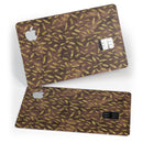 Brown and Gold Leaf Pattern - Premium Protective Decal Skin-Kit for the Apple Credit Card