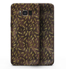 Brown and Gold Leaf Pattern - Samsung Galaxy S8 Full-Body Skin Kit