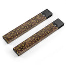 Brown and Gold Leaf Pattern - Premium Decal Protective Skin-Wrap Sticker compatible with the Juul Labs vaping device
