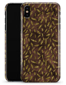 Brown and Gold Leaf Pattern - iPhone X Clipit Case