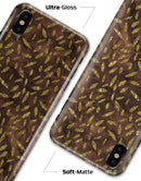 Brown and Gold Leaf Pattern - iPhone X Clipit Case