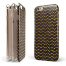 Brown and Gold Watercolor Cheveron iPhone 6/6s or 6/6s Plus 2-Piece Hybrid INK-Fuzed Case