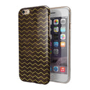 Brown and Gold Watercolor Cheveron iPhone 6/6s or 6/6s Plus 2-Piece Hybrid INK-Fuzed Case
