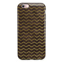Brown and Gold Watercolor Cheveron iPhone 6/6s or 6/6s Plus 2-Piece Hybrid INK-Fuzed Case