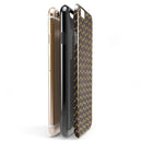 Brown and Gold Watercolor Cheveron iPhone 6/6s or 6/6s Plus 2-Piece Hybrid INK-Fuzed Case
