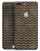 Brown and Gold Watercolor Cheveron - Skin-kit for the iPhone 8 or 8 Plus