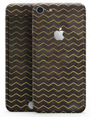 Brown and Gold Watercolor Cheveron - Skin-kit for the iPhone 8 or 8 Plus
