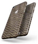 Brown and Gold Watercolor Cheveron - Skin-kit for the iPhone 8 or 8 Plus