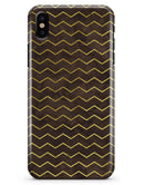Brown and Gold Watercolor Cheveron - iPhone X Clipit Case