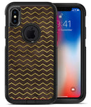 Brown and Gold Watercolor Cheveron - iPhone X OtterBox Case & Skin Kits