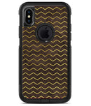 Brown and Gold Watercolor Cheveron - iPhone X OtterBox Case & Skin Kits