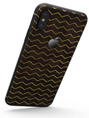 Brown and Gold Watercolor Cheveron - iPhone X Skin-Kit