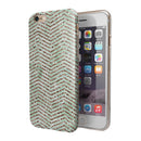 Brown and Green Glimmer Chevron iPhone 6/6s or 6/6s Plus 2-Piece Hybrid INK-Fuzed Case