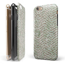 Brown and Green Glimmer Chevron iPhone 6/6s or 6/6s Plus 2-Piece Hybrid INK-Fuzed Case