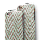 Brown and Green Glimmer Chevron iPhone 6/6s or 6/6s Plus 2-Piece Hybrid INK-Fuzed Case