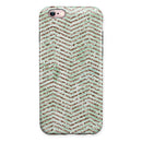 Brown and Green Glimmer Chevron iPhone 6/6s or 6/6s Plus 2-Piece Hybrid INK-Fuzed Case
