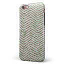 Brown and Green Glimmer Chevron iPhone 6/6s or 6/6s Plus 2-Piece Hybrid INK-Fuzed Case