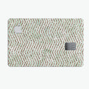 Brown and Green Glimmer Chevron - Premium Protective Decal Skin-Kit for the Apple Credit Card