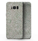 Brown and Green Glimmer Chevron - Samsung Galaxy S8 Full-Body Skin Kit