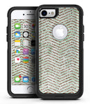 Brown and Green Glimmer Chevron - iPhone 7 or 7 Plus Commuter Case Skin Kit