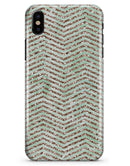 Brown and Green Glimmer Chevron - iPhone X Clipit Case