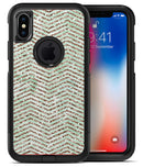 Brown and Green Glimmer Chevron - iPhone X OtterBox Case & Skin Kits