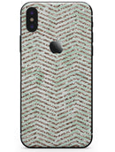 Brown and Green Glimmer Chevron - iPhone X Skin-Kit