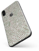 Brown and Green Glimmer Chevron - iPhone X Skin-Kit