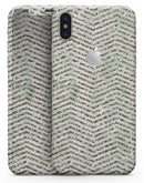 Brown and Green Glimmer Chevron - iPhone X Skin-Kit