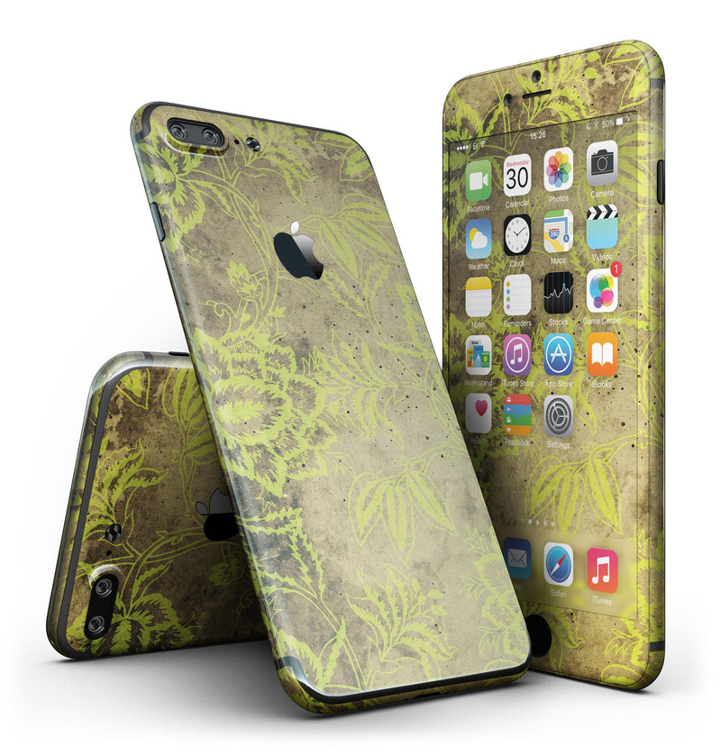 Brown_and_Lime_Green_Floral_Damask_Pattern_-_iPhone_7_Plus_-_FullBody_4PC_v2.jpg
