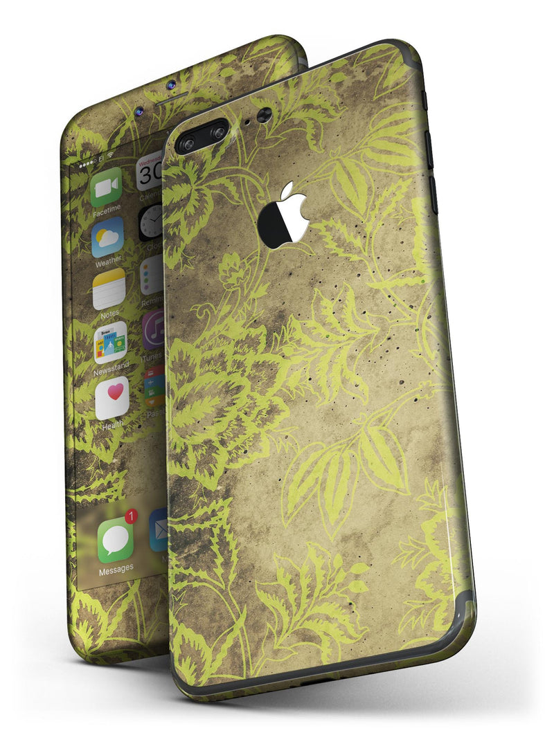 Brown_and_Lime_Green_Floral_Damask_Pattern_-_iPhone_7_Plus_-_FullBody_4PC_v4.jpg