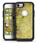 Brown and Lime Green Floral Damask Pattern - iPhone 7 or 8 OtterBox Case & Skin Kits