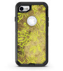 Brown and Lime Green Floral Damask Pattern - iPhone 7 or 8 OtterBox Case & Skin Kits