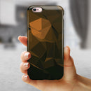 Brown and Orange Abstract Shapes iPhone 6/6s or 6/6s Plus 2-Piece Hybrid INK-Fuzed Case