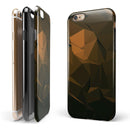 Brown and Orange Abstract Shapes iPhone 6/6s or 6/6s Plus 2-Piece Hybrid INK-Fuzed Case