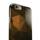 Brown and Orange Abstract Shapes iPhone 6/6s or 6/6s Plus 2-Piece Hybrid INK-Fuzed Case