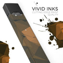Brown and Orange Abstract Shapes - Premium Decal Protective Skin-Wrap Sticker compatible with the Juul Labs vaping device