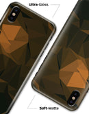 Brown and Orange Abstract Shapes - iPhone X Clipit Case