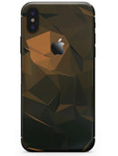 Brown and Orange Abstract Shapes - iPhone X Skin-Kit