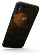 Brown and Orange Abstract Shapes - iPhone X Skin-Kit