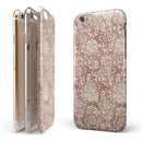 Brown and White Fractal Pattern iPhone 6/6s or 6/6s Plus 2-Piece Hybrid INK-Fuzed Case